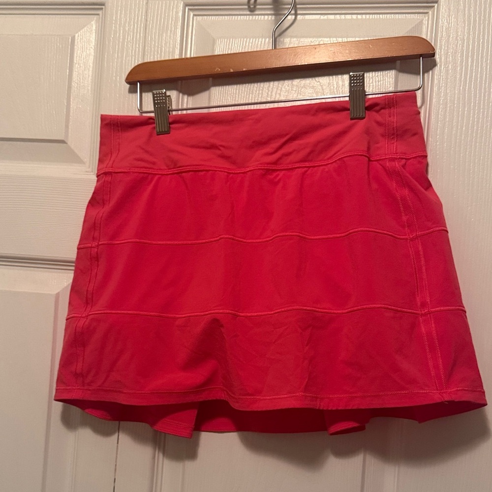 Lululemon Athletica Side Pleat Bright Coral Hot Pink Tennis Skirt